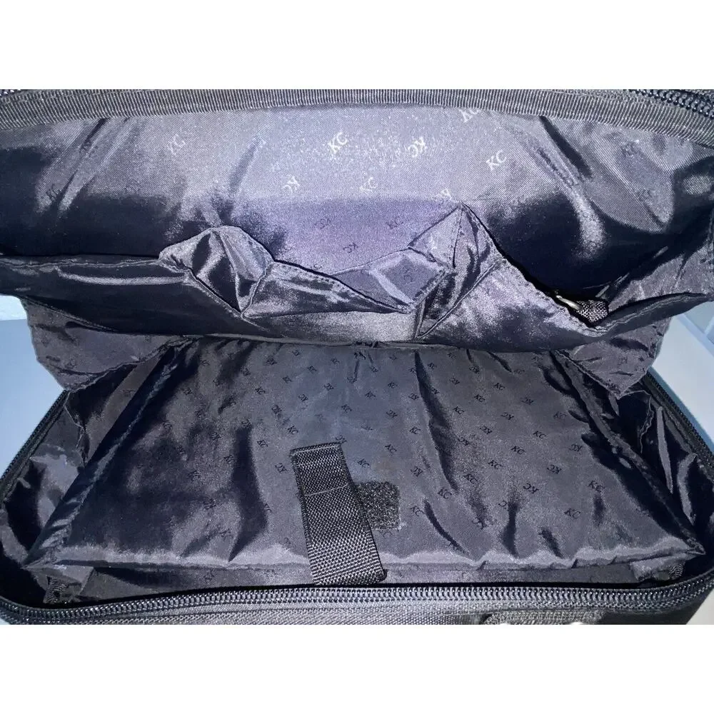 Kenneth Cole New York Briefcase Messenger Laptop Black Soft Padded Carry All